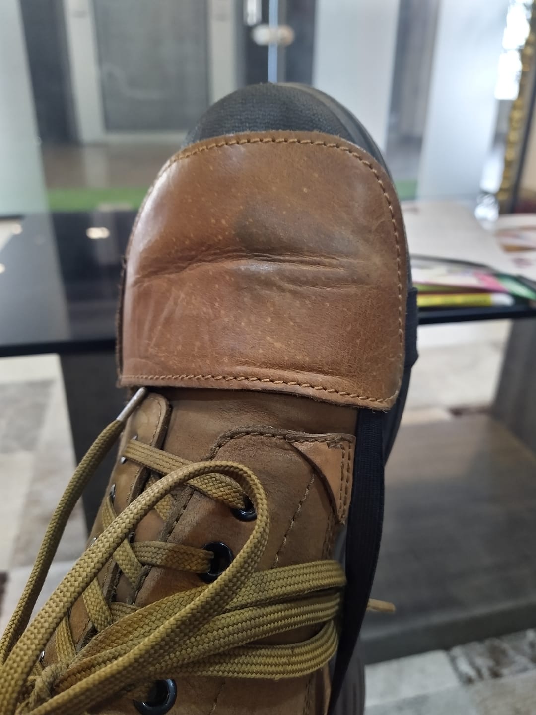 Customer photo review of shoe protector slip on