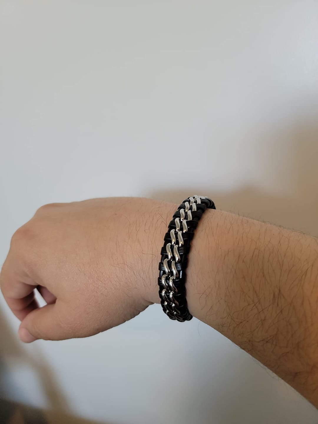Customer photo review of Lederarmband "Steel"