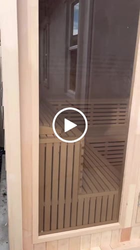 Customer video review of Smartmak® Wood Outdoor Square Sauna Room Square 1 (Free Shipping and Installation)