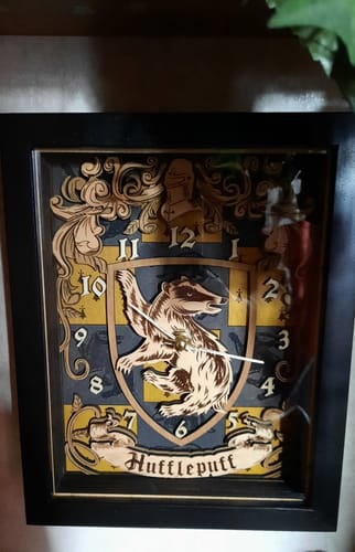 Customer photo review of HUFFLEPUFF 3D WALL CLOCK