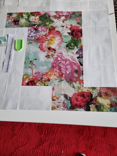 Customer photo review of 5D Diamond Painting AB Steine Blumenbad