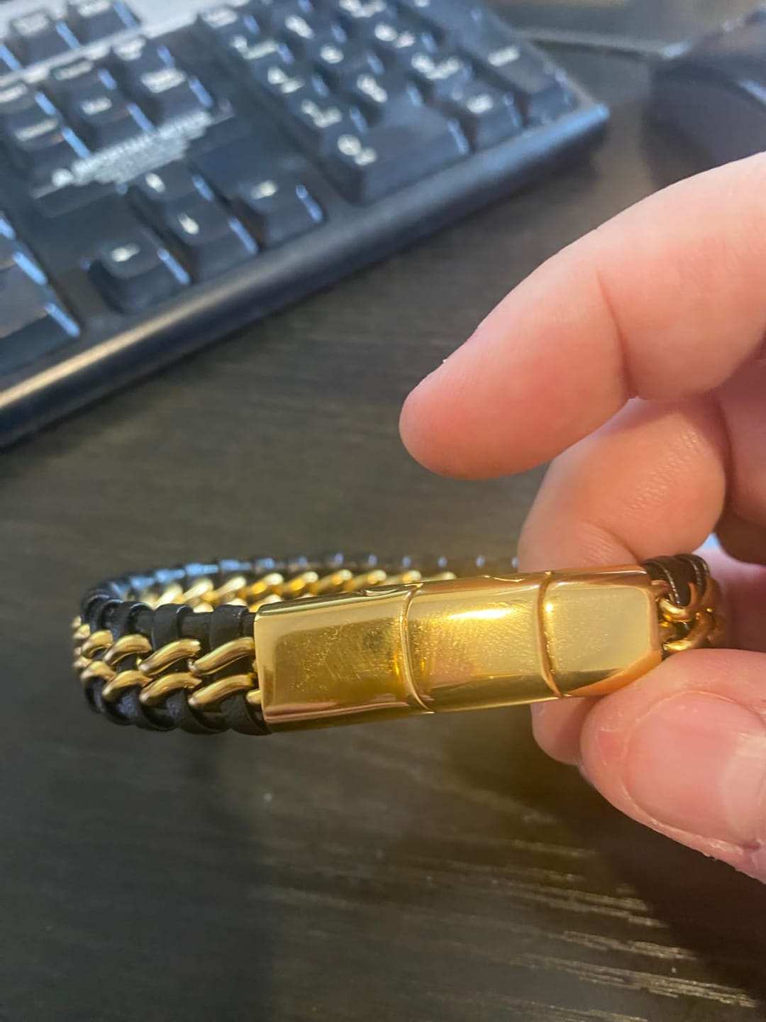 Customer photo review of Lederarmband "Steel"