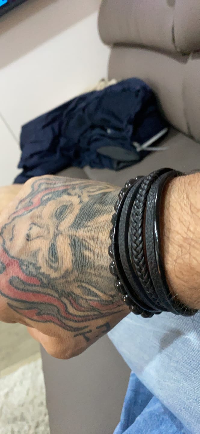 Customer photo review of Lederarmband "Braid"
