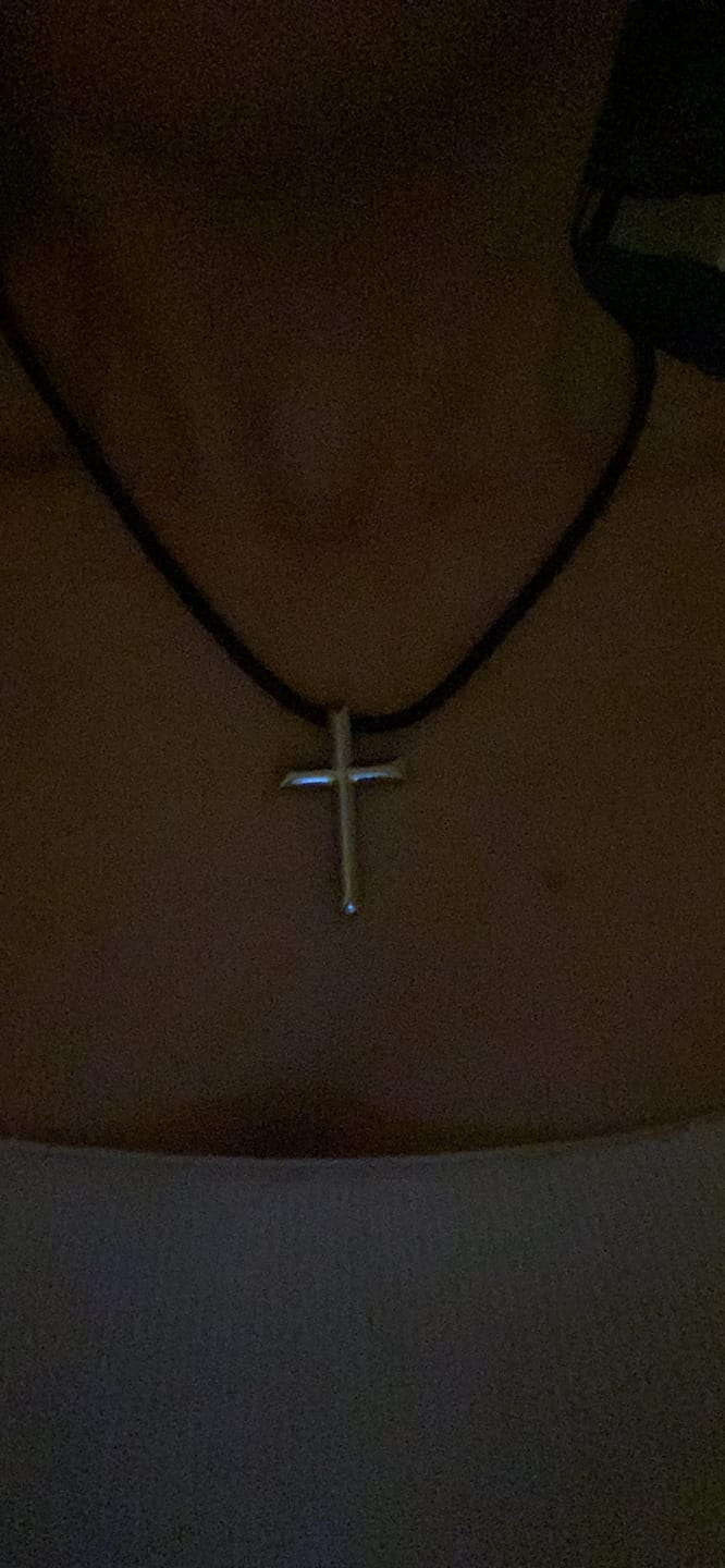 Customer photo review of Lederhalskette "Cross"