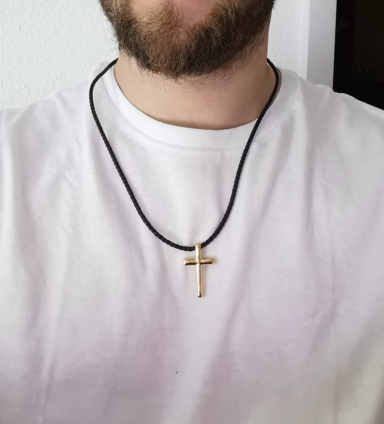 Customer photo review of Lederhalskette "Cross"