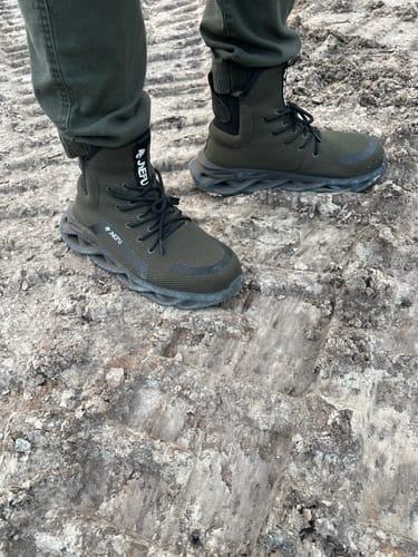 Customer photo review of Maven Comfortable Lightweight Steel Toe Shoes