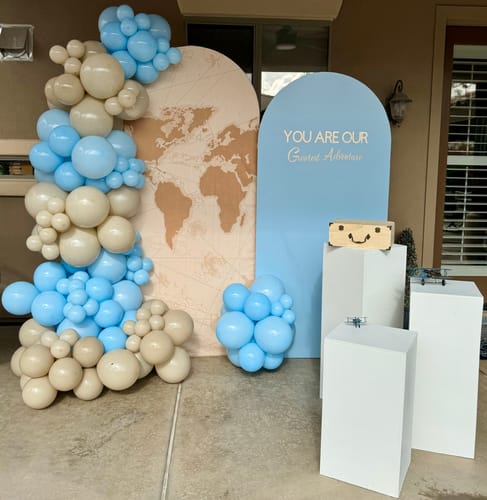 Customer photo review of Custom Fabric Backdrop for Birthday&Baby Shower&Wedding& Any Event Decorations