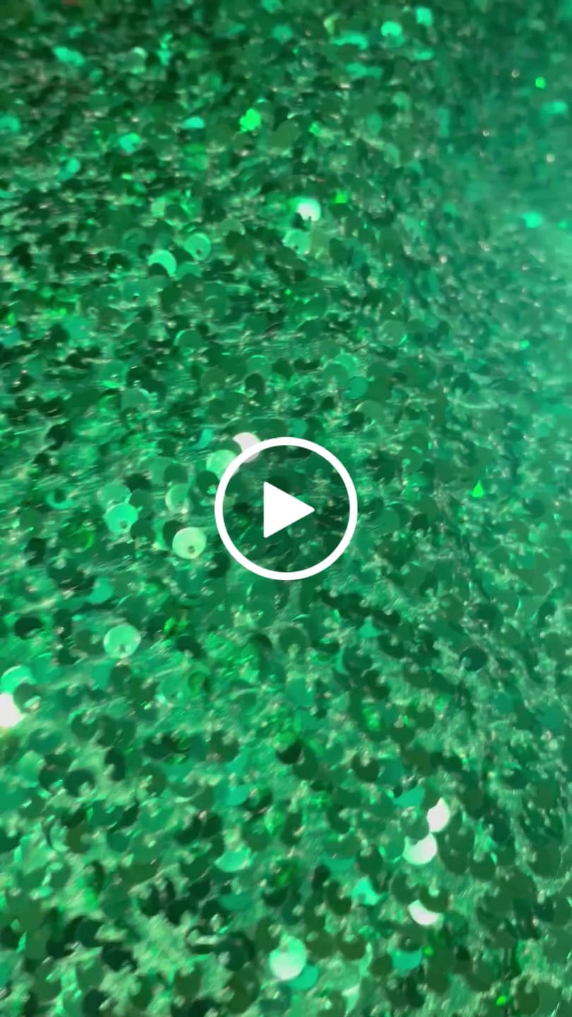 Customer video review of Emerald Green Sequins on Velvet