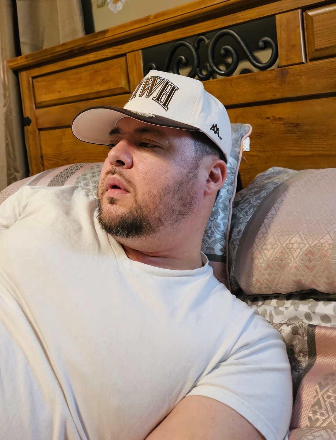 Customer photo review of ‘YHWH’ Structured SnapBack - Cream/Brown
