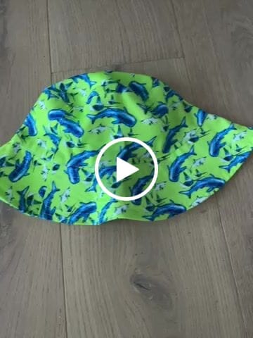 Customer video review of Fluro Green Sharks Beach Hat
