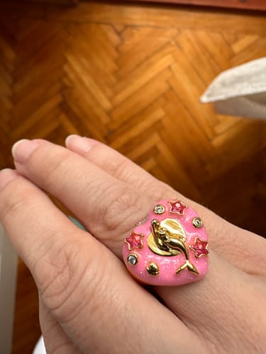 Customer photo review of Cosmic Mermaid Gold Ring