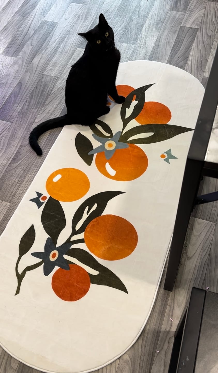 Customer photo review of Orange Pattern Mat