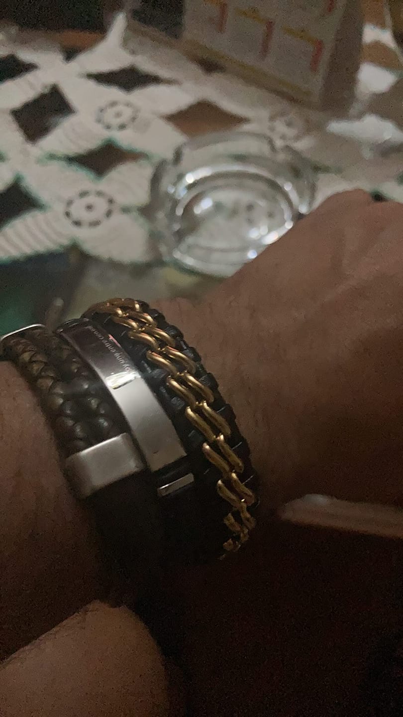 Customer photo review of Lederarmband "Steel"