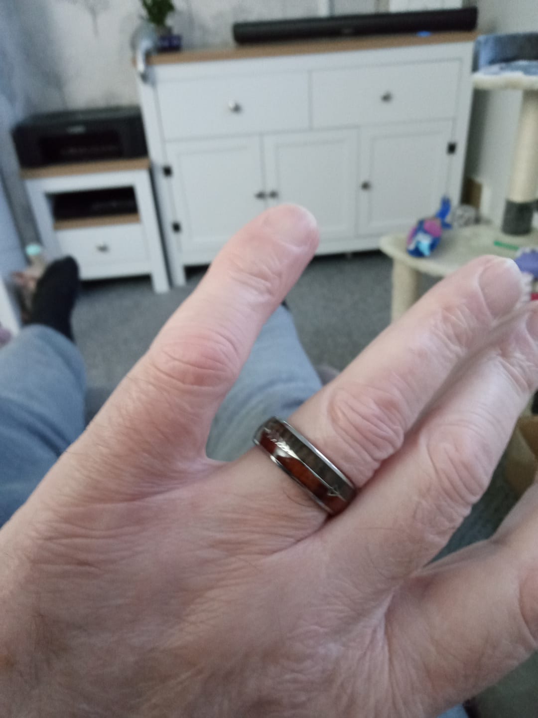 Customer photo review of The Black Opal 8mm Wonder Ring