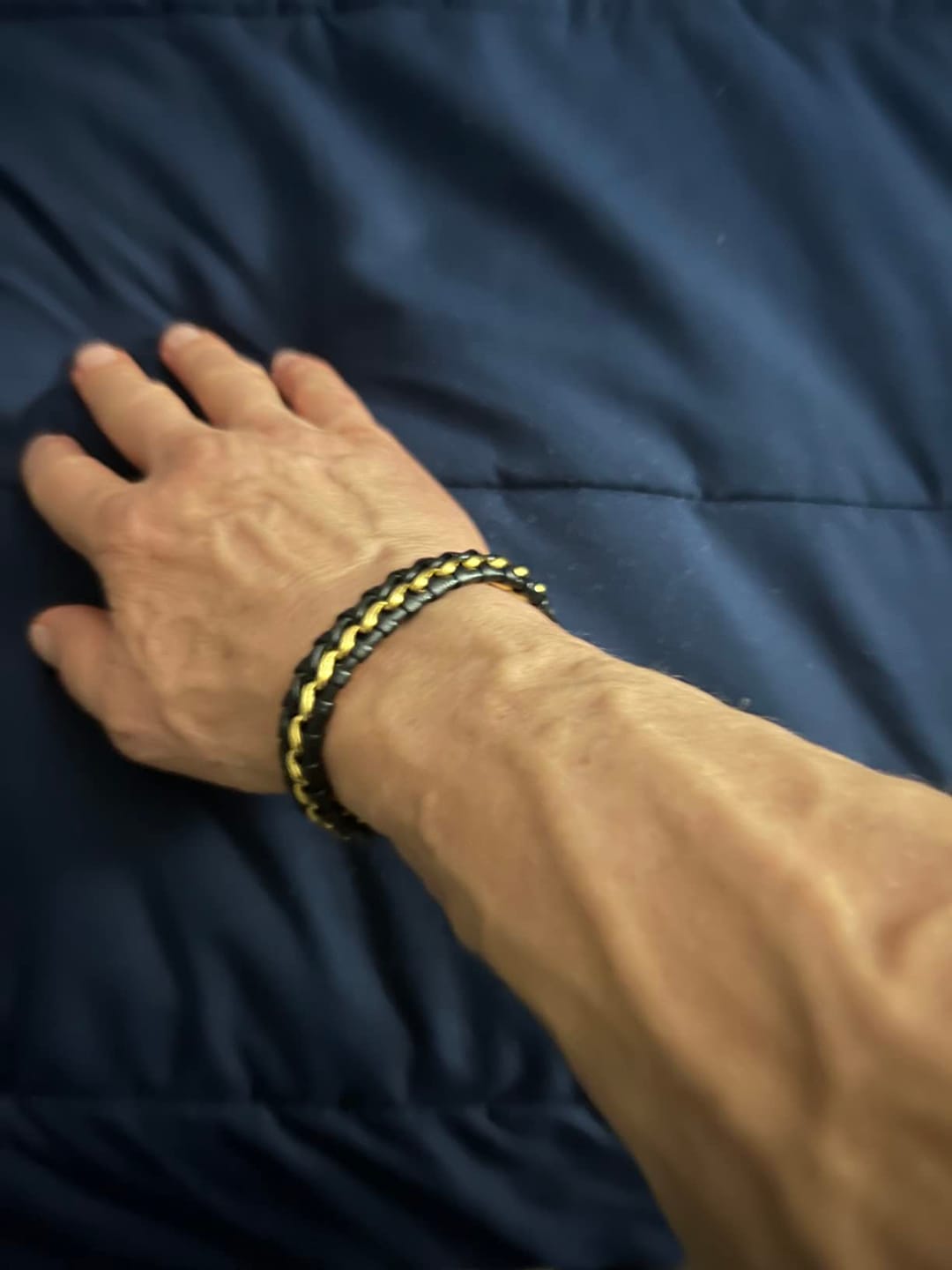 Customer photo review of Lederarmband "Steel"