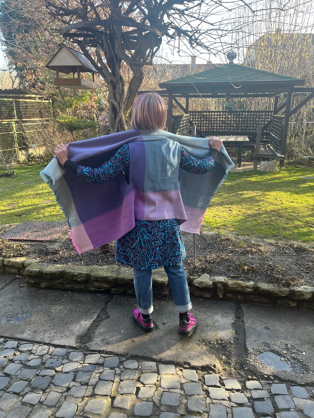Customer photo review of PETITE COTTON Cape Candy Crush