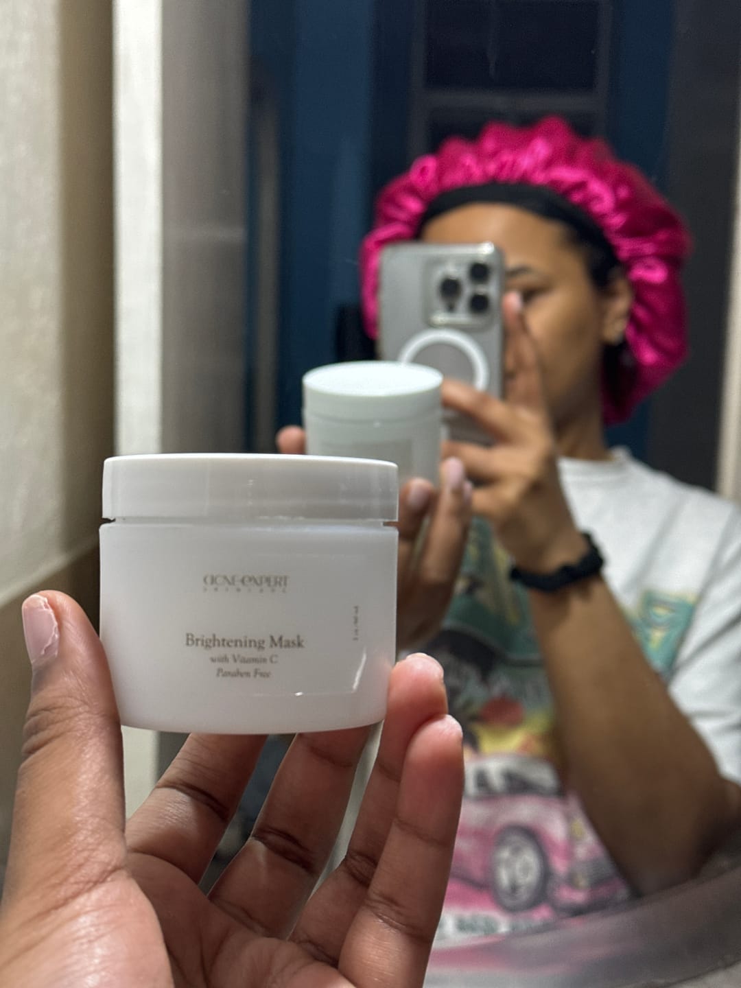 Customer photo review of CALMING ACNE MASK