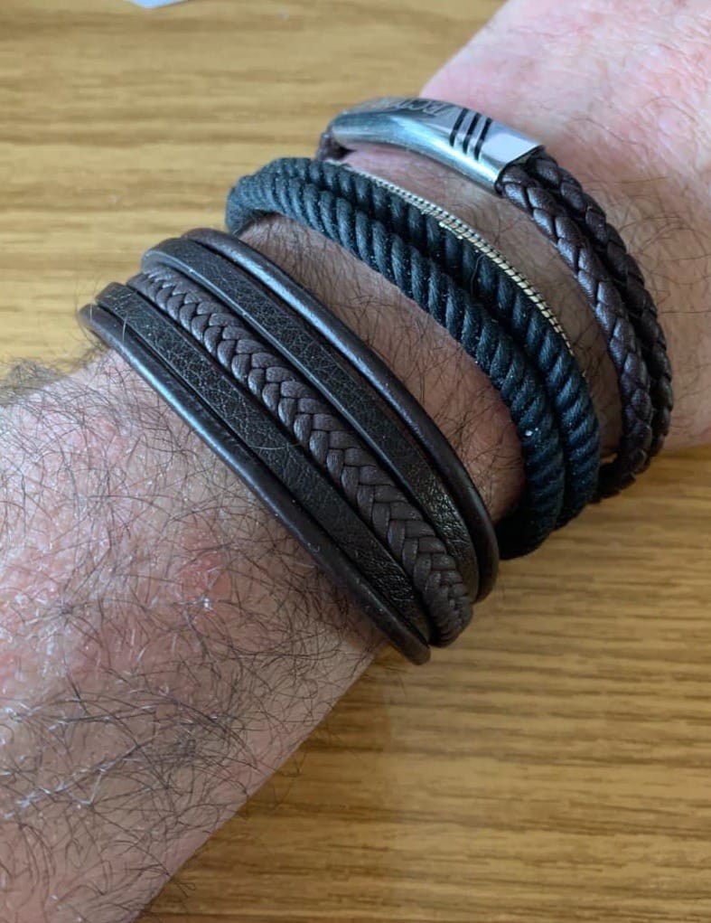Customer photo review of Lederarmband "Braid"