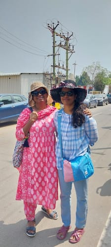 Customer photo review of Blushing Pink  Cotton Afghani Kurti Set