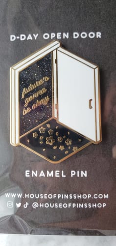 Customer photo review of D-DAY Open Door Pin (Nickel Version)