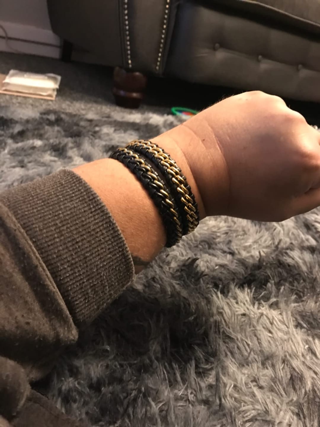 Customer photo review of Lederarmband "Steel"