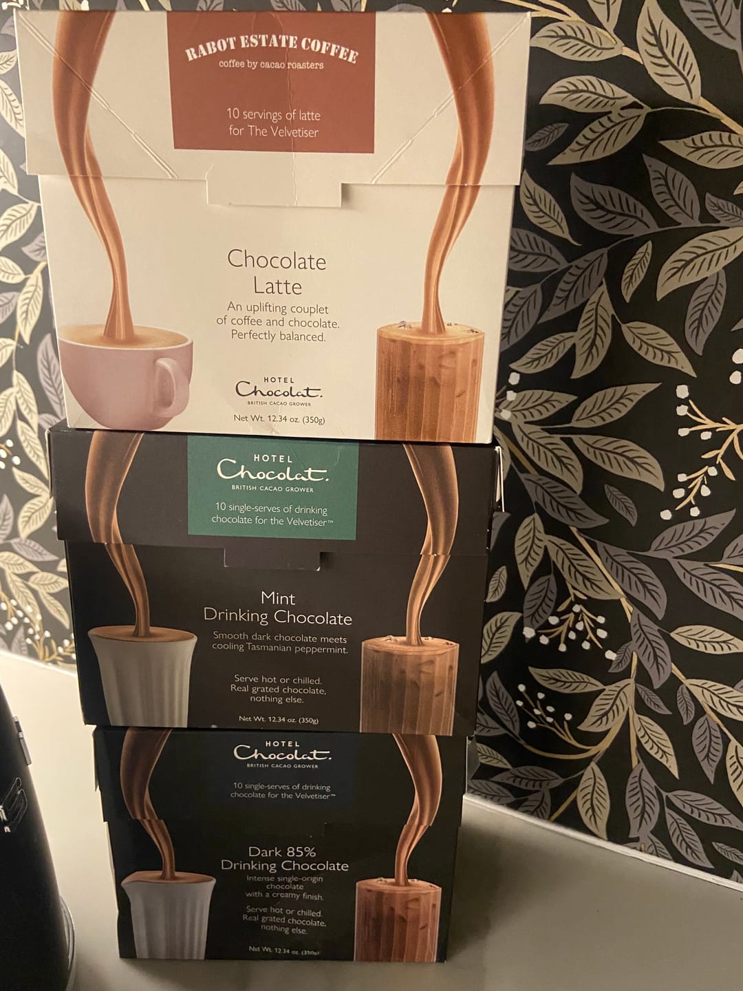 Customer photo review of Peppermint Dark Hot Chocolate Flakes