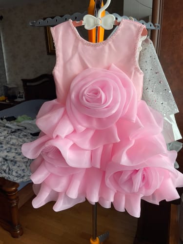 Customer photo review of Baby Girl Princess Dress Puffy Girl Baptism Dresses Christening Dress