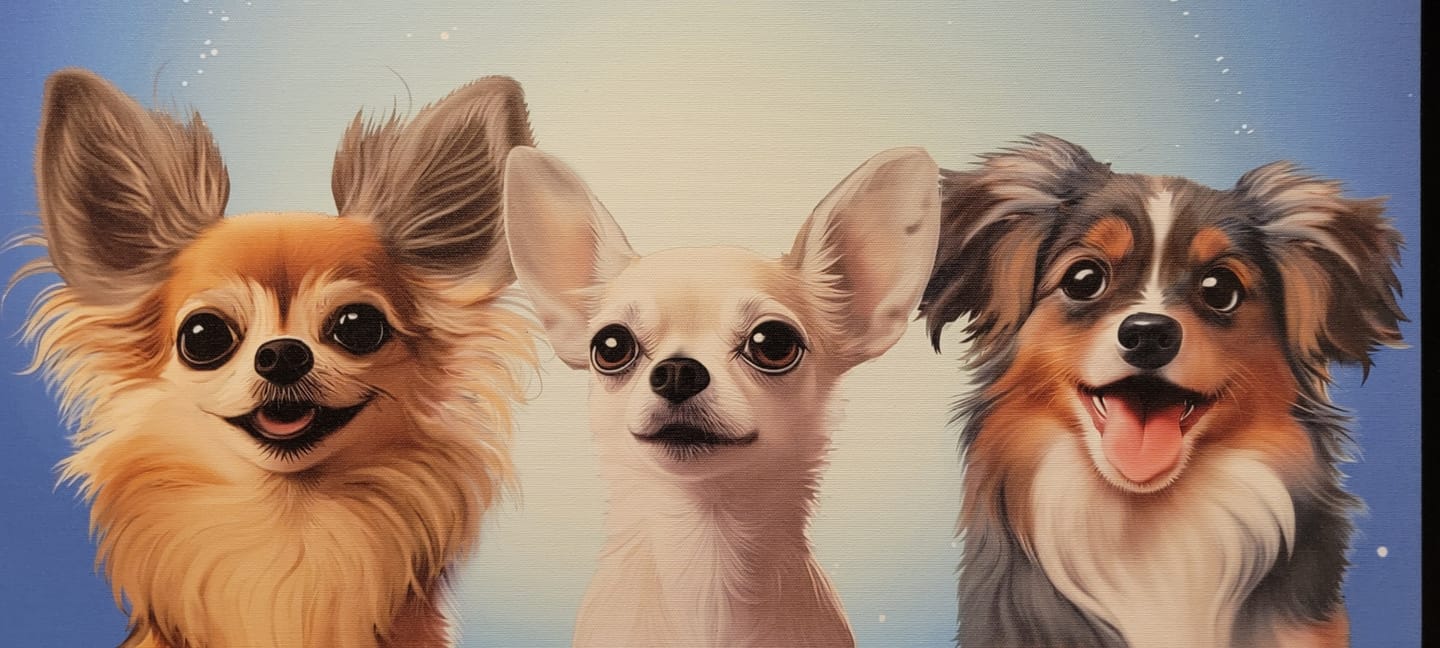 Customer photo review of Custom Pet Portrait - 3 Pet