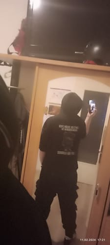 Customer photo review of SCHUBSEN WÄRE TOLL Rückendruck Unisex Hoodie