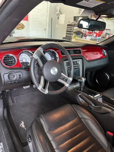 Customer photo review of 6 PCS Kit Full Dashboard Trim Carbon Fiber Interior Overlay For Ford Mustang 2010-2014