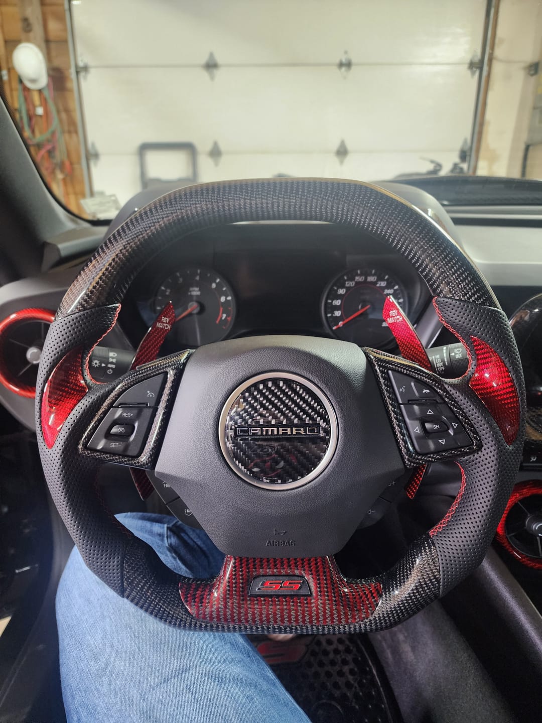 Customer photo review of [Complete/Heated] Customizable Carbon Fiber Steering Wheel For 2016-2024 Chevy Camaro