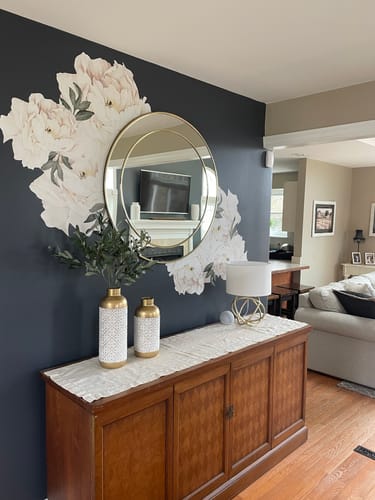 Customer photo review of Peony Wallstickers- White