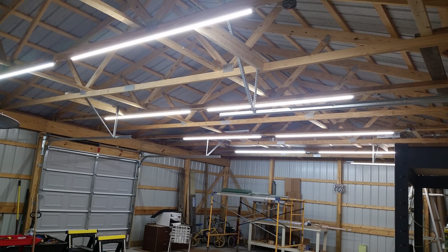 Customer photo review of T8 8ft Integrated LED Tube Light 60W V Shape 6500K Clear, ETL Listed, Plug and Play, Linkable T8 8ft LED Bulbs for Garage, Warehouse, Shop