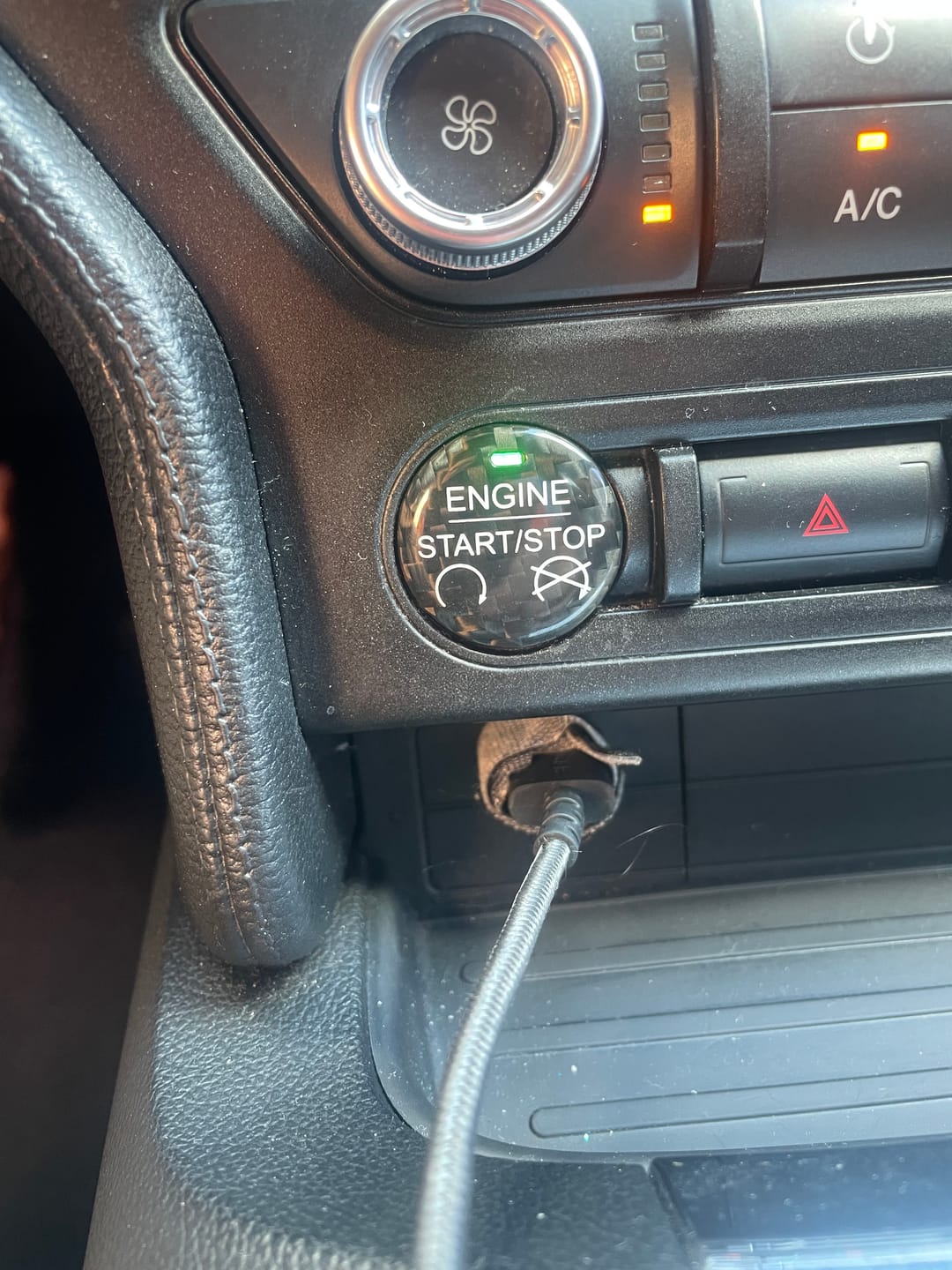 Customer photo review of Mustang 2015-2023 Engine Start Stop Button Carbon Fiber Cover