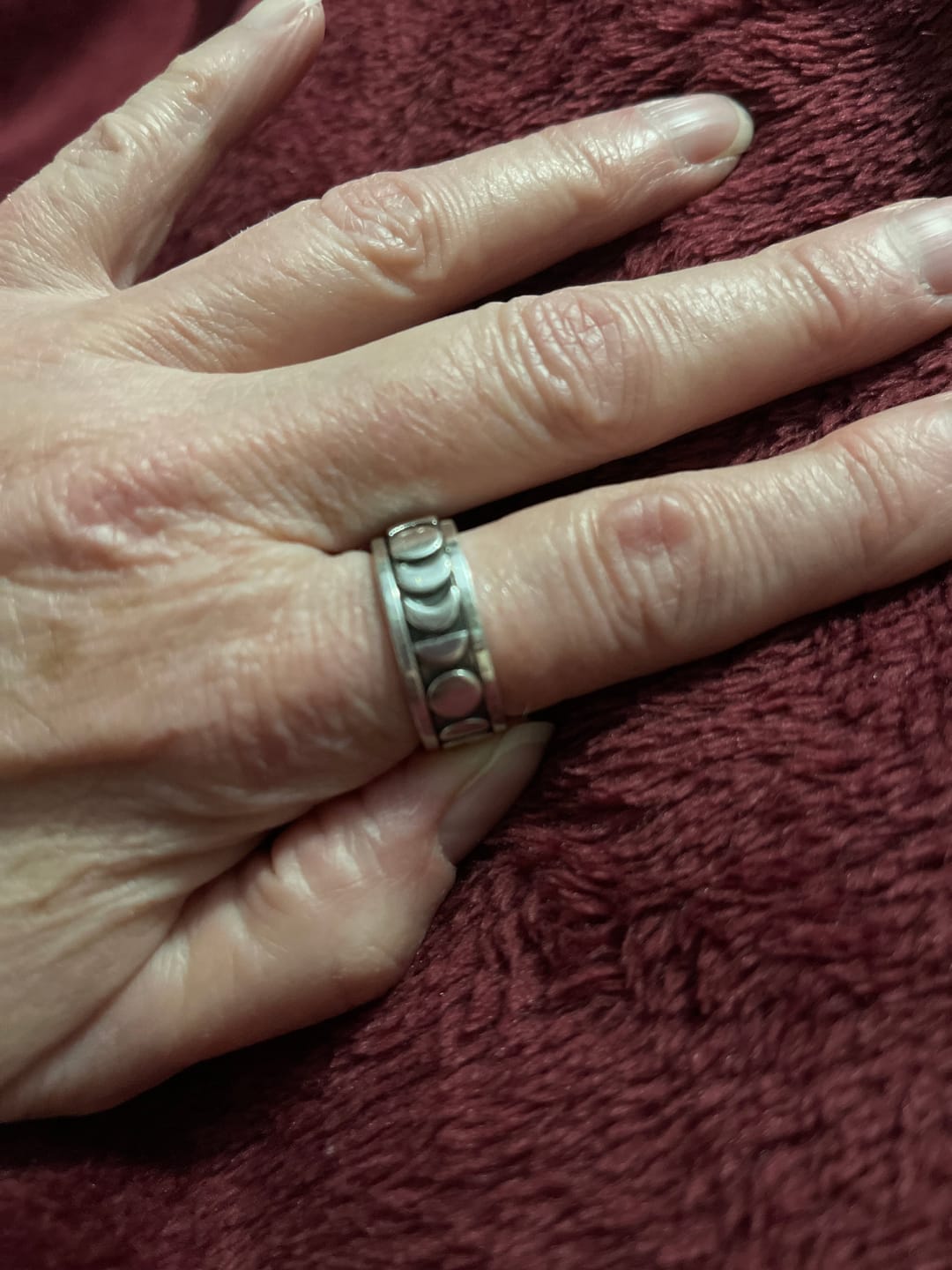Customer photo review of Moon Phase Spinner Ring Sterling Silver