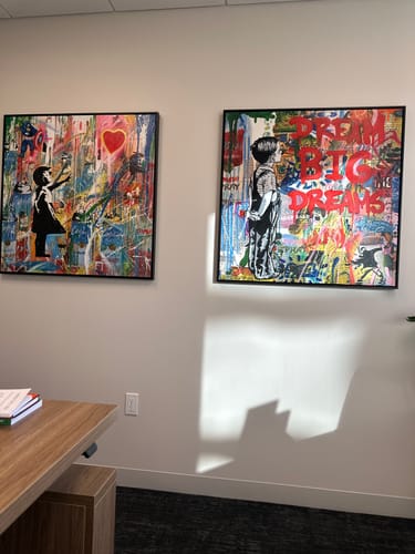 Customer photo review of Banksy Balloon Girl 100% Hand-Painted