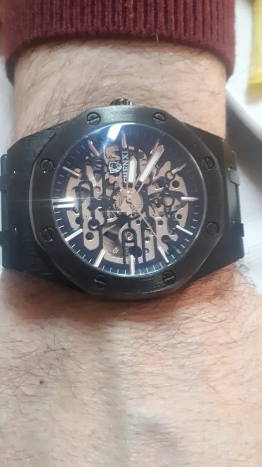 Customer photo review of Skeleton Vortex Automatic Mechanical Watch