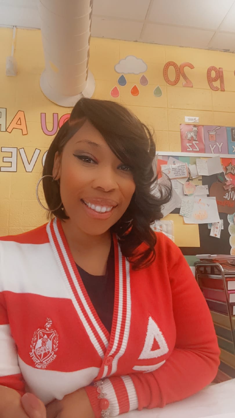 Customer photo review of Delta Sigma Theta Cardigan