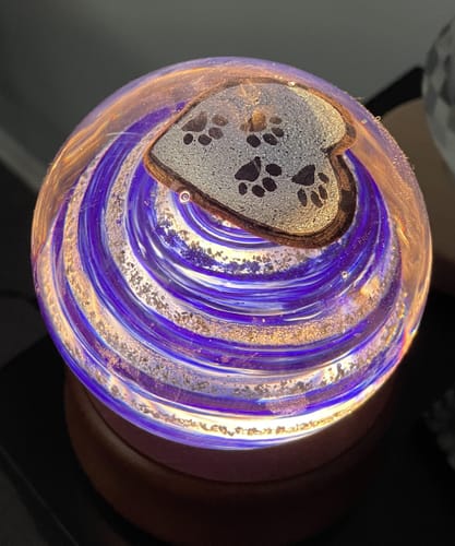 Customer photo review of Pawprint Shimmer Orb