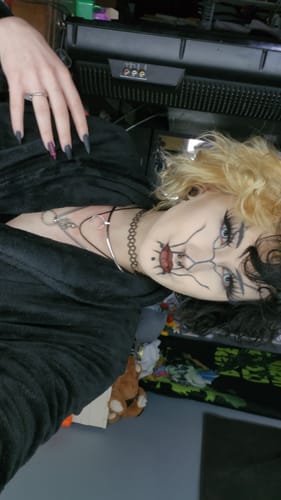 Customer photo review of PRIMAL ® Ghost - Grey Colored Contact lenses