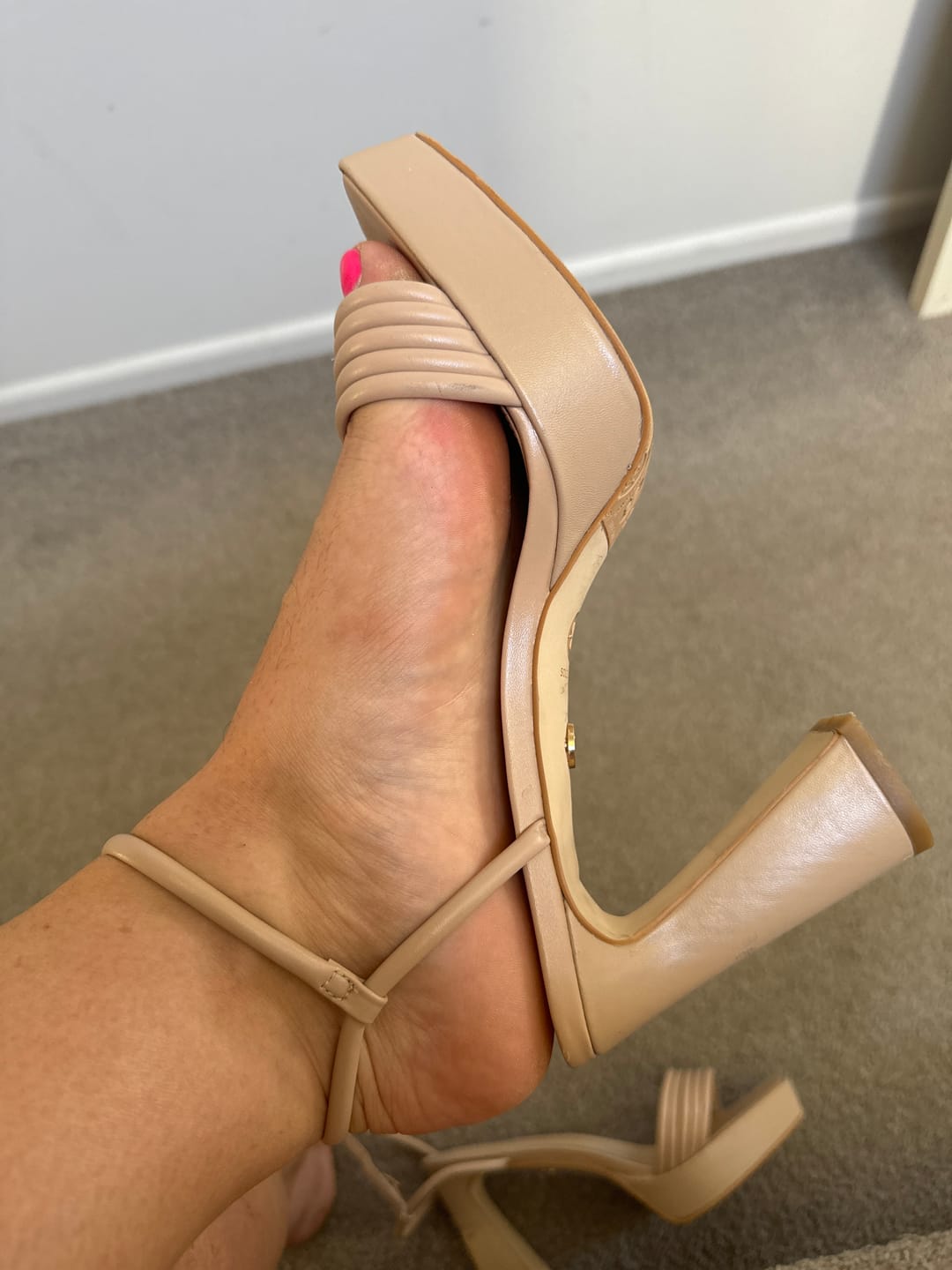 Customer photo review of Bianca Platform Sandal Nude