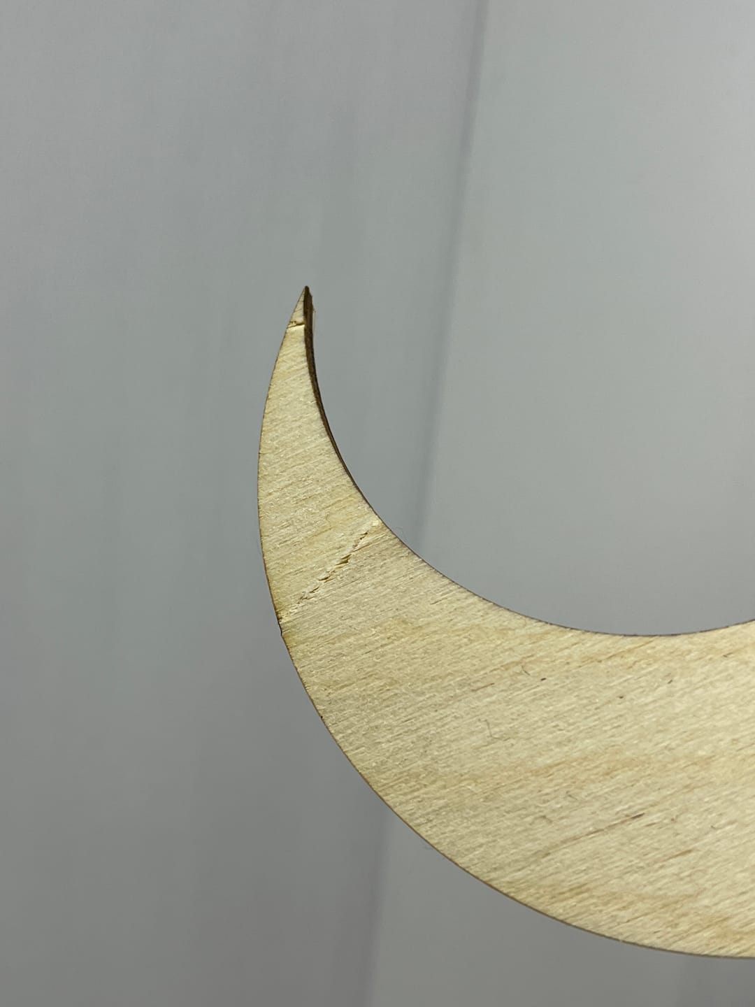 Customer photo review of Unfinished Wood Crescent Moon Shape | DIY Celestial Night Sky Craft Cutout | Up to 36"