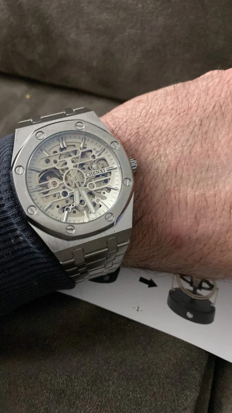 Customer photo review of Skeleton Vortex Automatic Mechanical Watch