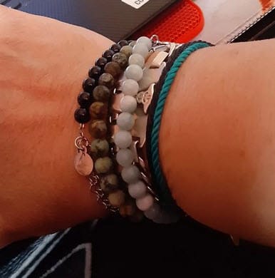 Customer photo review of Neptunic SharkSuit Bracelet Stack - Sustainable Fashion for Ocean Lovers