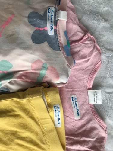 Customer photo review of Iron on Clothing Labels
