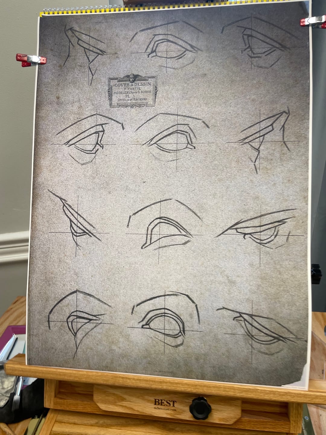 Customer photo review of Bargue Plate 1, 1. Eyes (Yeux)