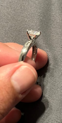 Customer photo review of Solitaire 1.2ct Princess CZ Ring Set in Sterling Silver