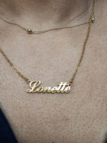 Customer photo review of Personalized Name Necklace