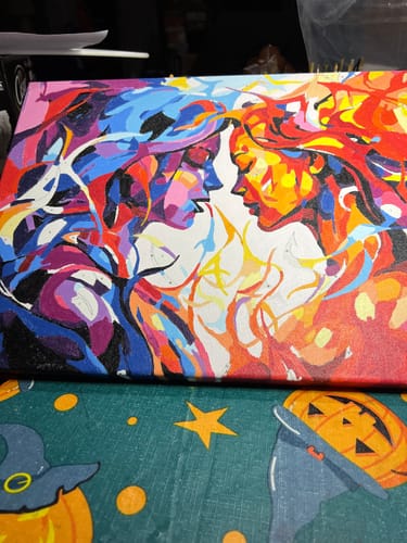 Customer photo review of Custom Paint by Numbers Kit