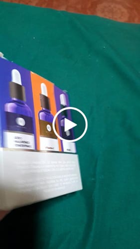 Customer video review of Kit Facial Con 3 Serums Acido Hialurónico, Retinol, Vit C